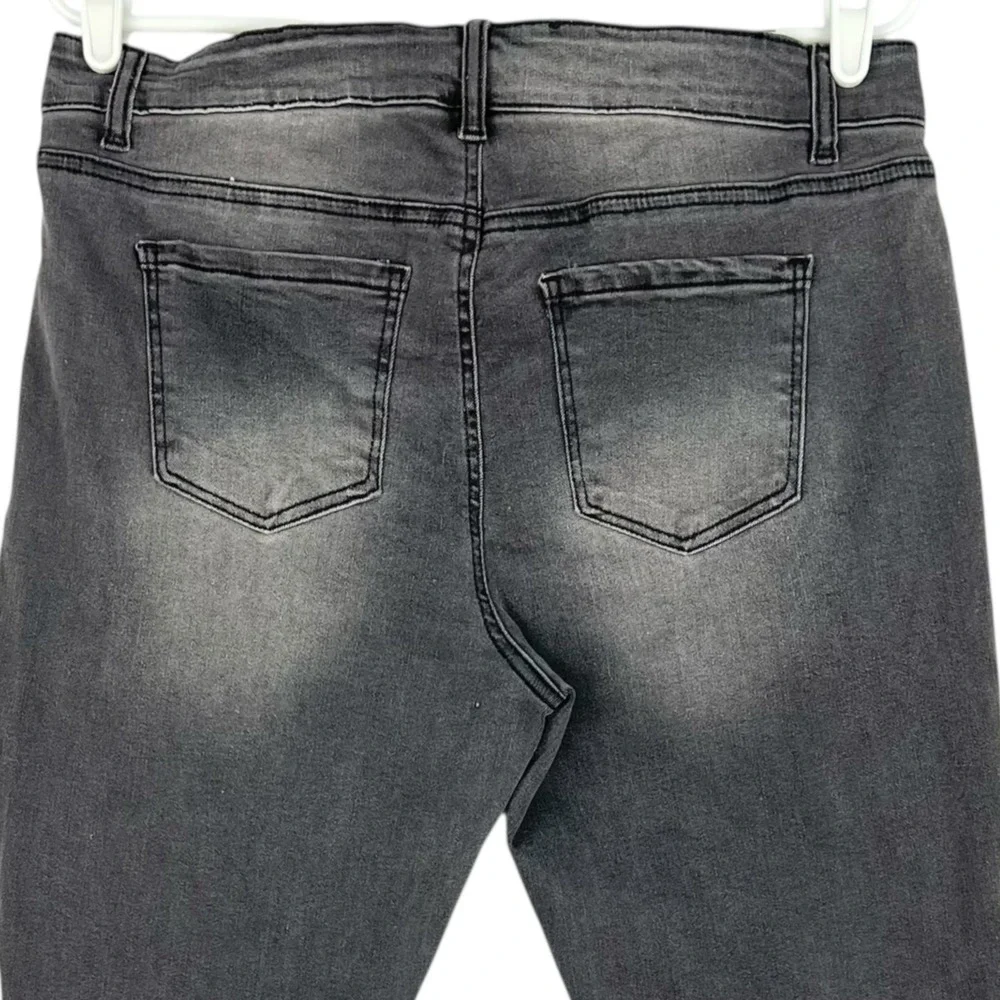 Time And Tru Women's Maternity Skinny Stretch Grey Denim Jeans Size L‎ 12-14 NWT